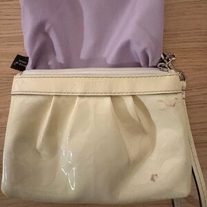 Coach Cream and Lavender Cosmetic Bag